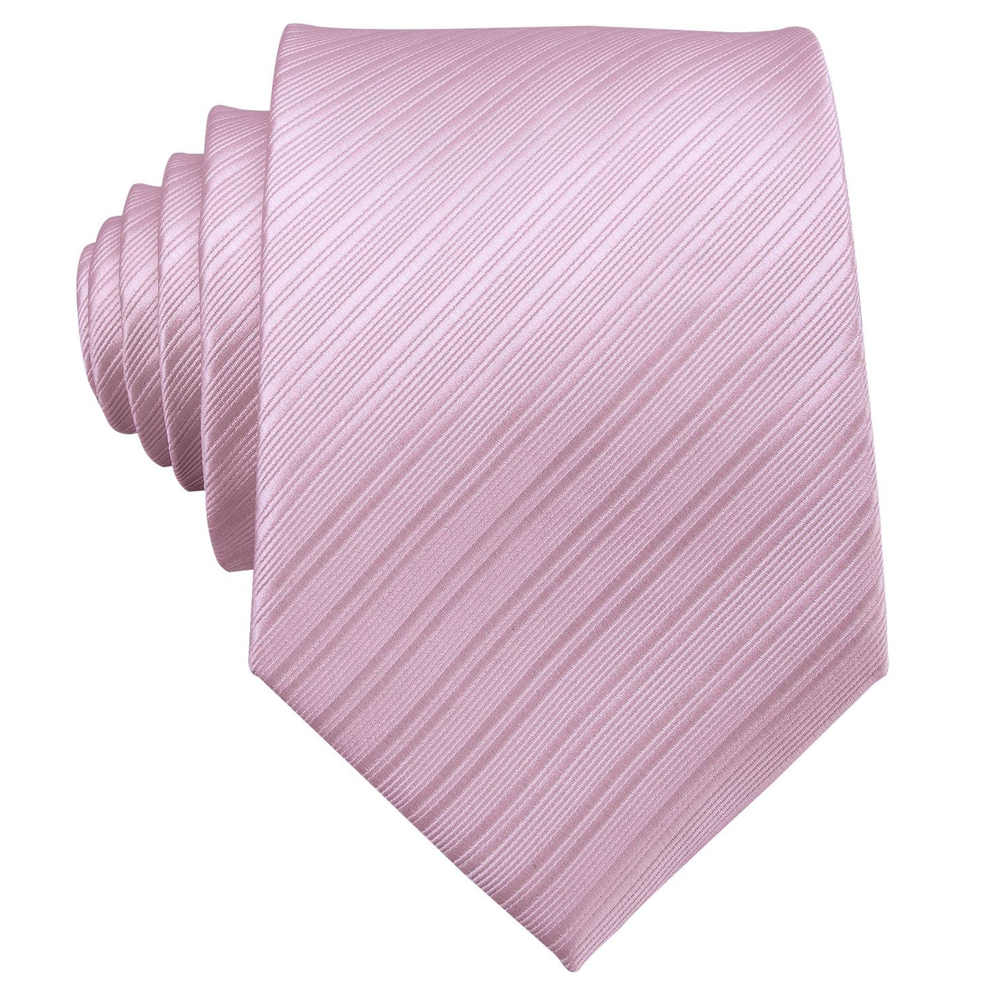 The Blush Satin Silk Tie Set (58")