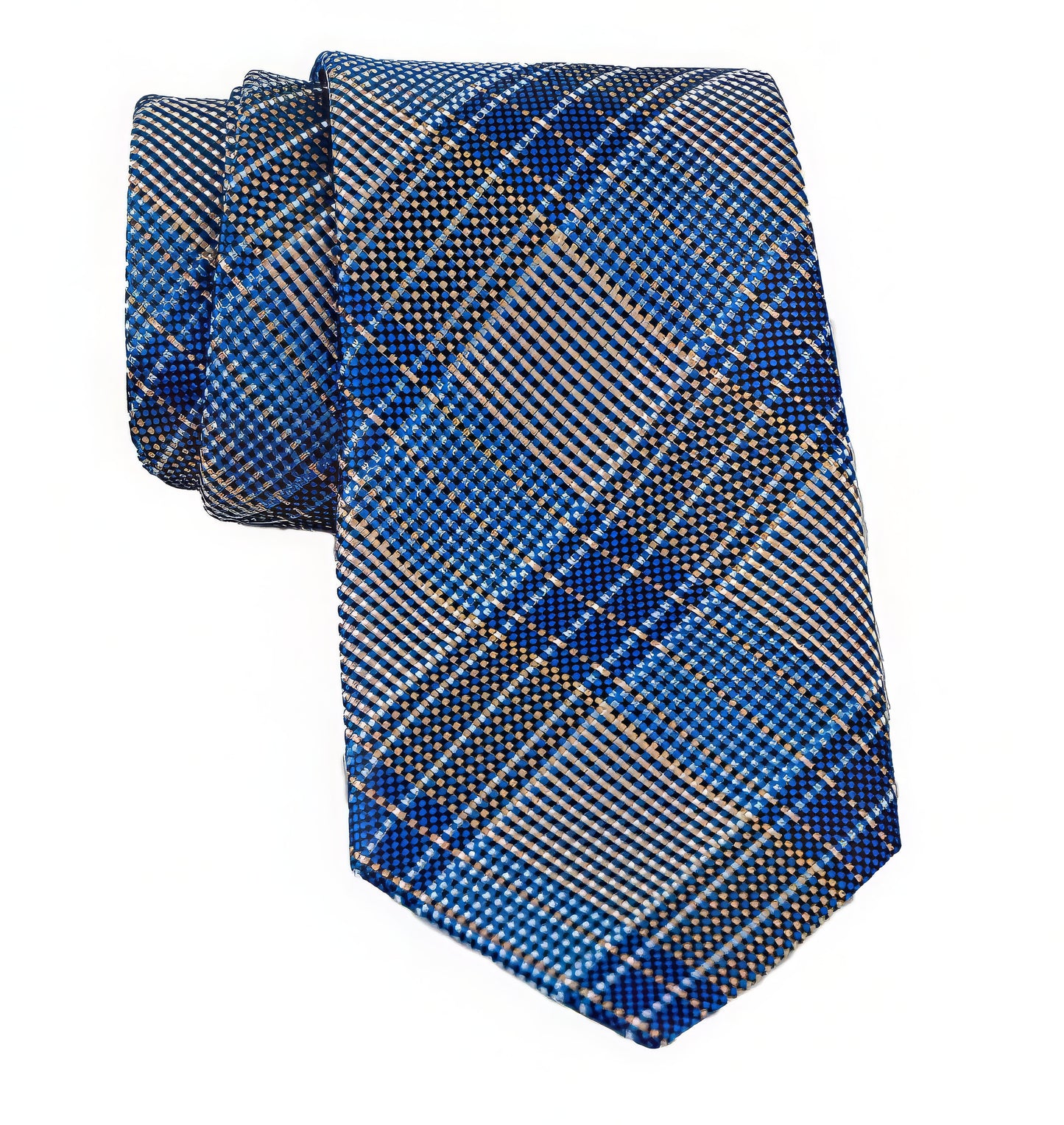 The Steel line Grid Silk Tie Set (58")