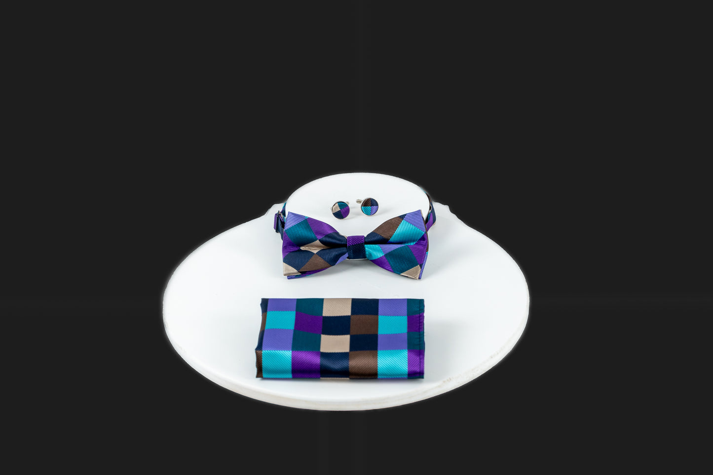 Multi-Color Silk Pretied Bow Tie