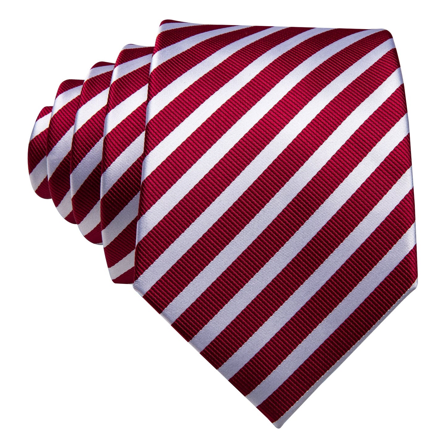 Red with white Diagonal Stripes