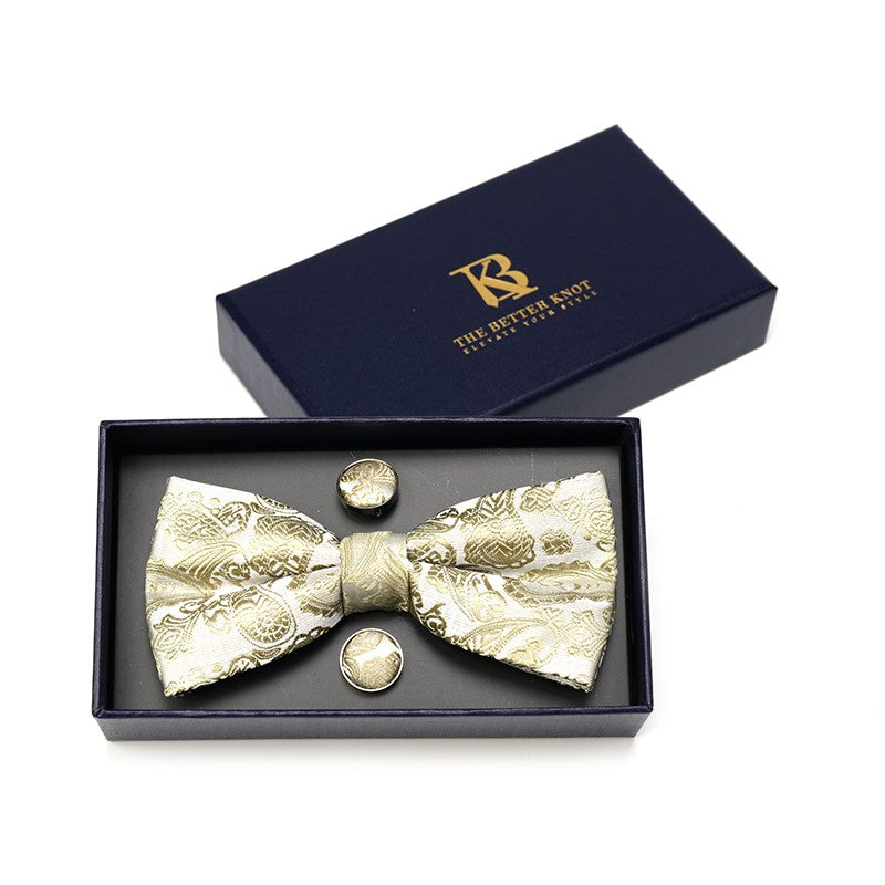 Pale Olive Green Silk Pretied Bow Tie
