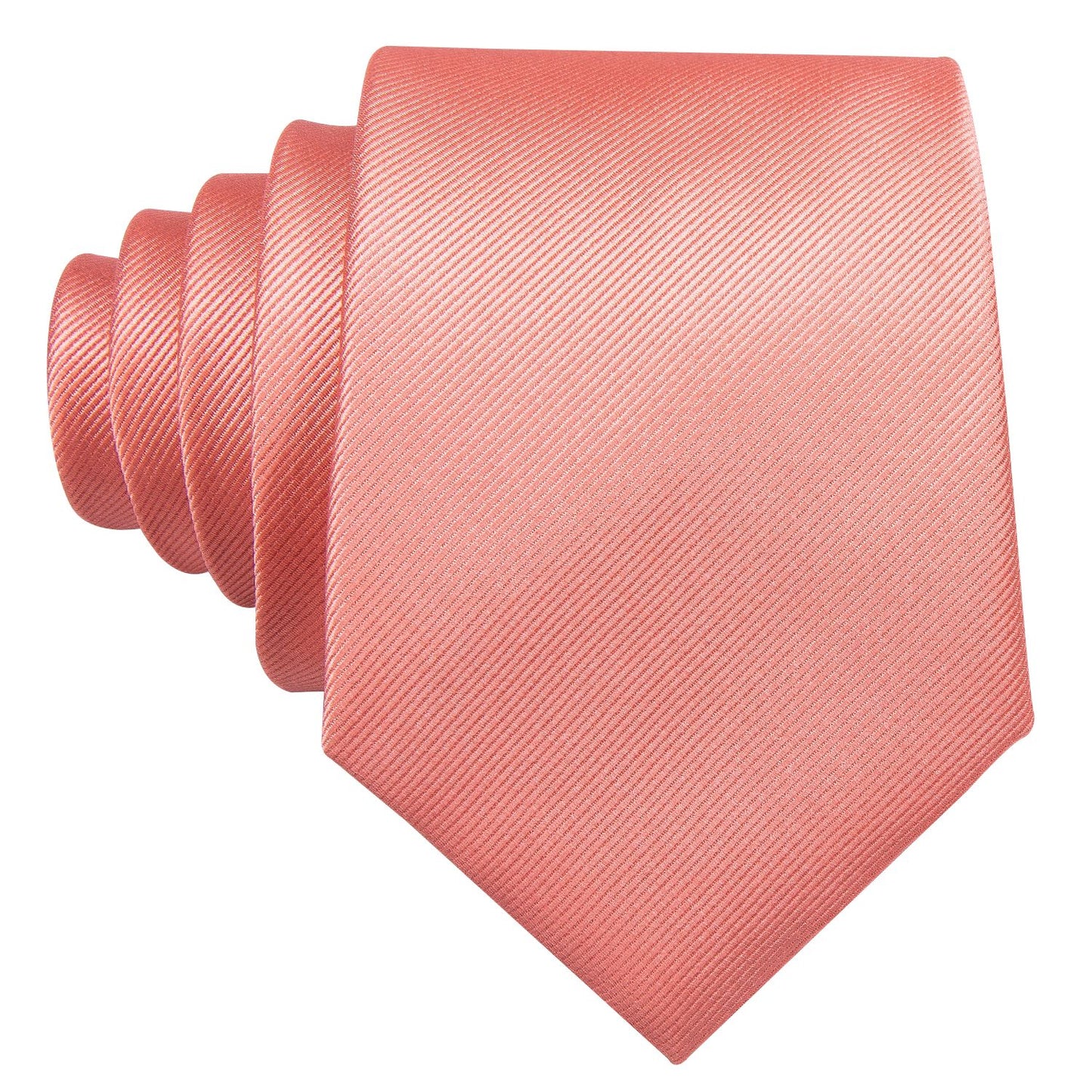 Peach Silk Tie Set