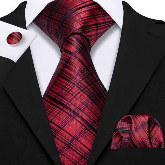 Dark Red Tie Set