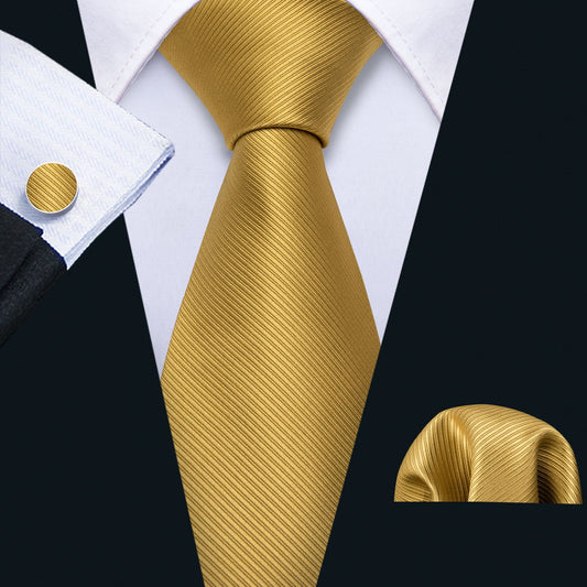 Solid Gold Tie Set