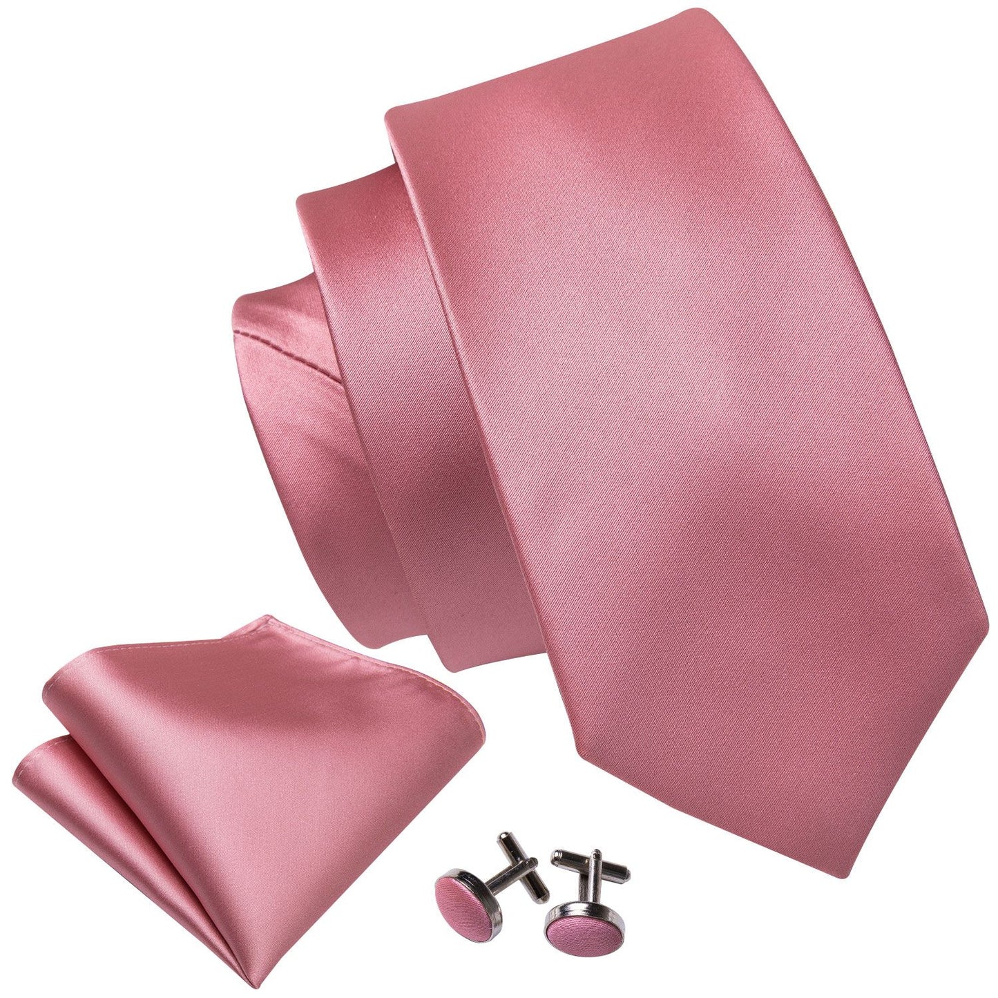 Dusty Pink Silk Tie Set