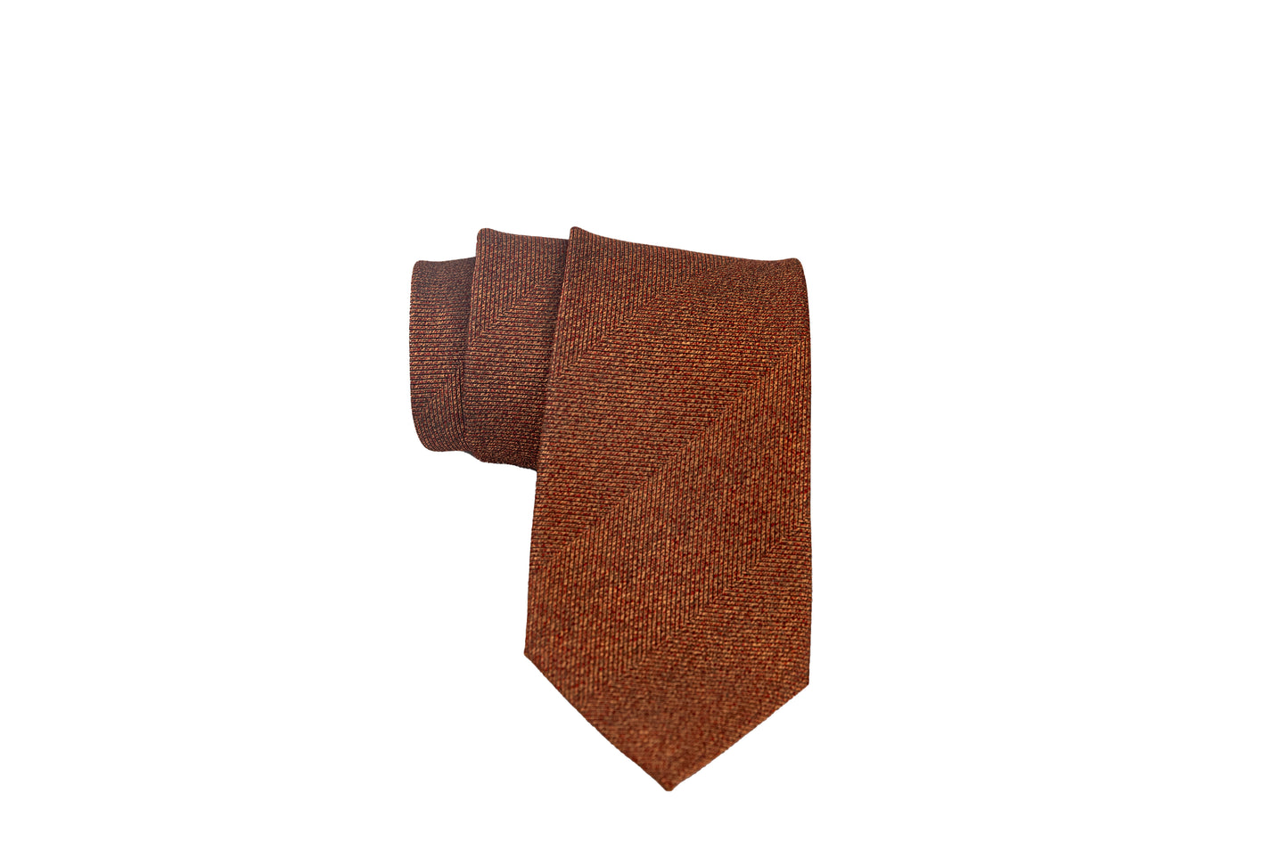 Rusty-Brown Silk Tie Set